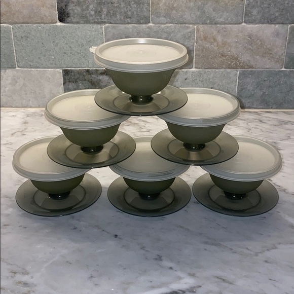 Tupperware Other - Vintage Tupperware Dessert Bowls With Lids Set 6